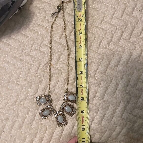 Women statement necklace nwt bohemian silver and turquoise - Picture 3 of 5